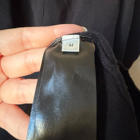 GESTUZ Black Zip Front Knit Mini Sweater Dress Size M - Picture 6 of 6